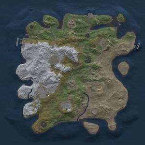 Thumbnail Rust Map: Procedural Map, Size: 3500, Seed: 1300390113, 15 Monuments