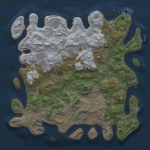 Thumbnail Rust Map: Procedural Map, Size: 4500, Seed: 53857635, 19 Monuments