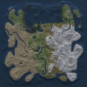 Thumbnail Rust Map: Procedural Map, Size: 4250, Seed: 33102141, 17 Monuments
