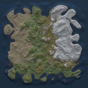 Thumbnail Rust Map: Procedural Map, Size: 4400, Seed: 10820243, 19 Monuments