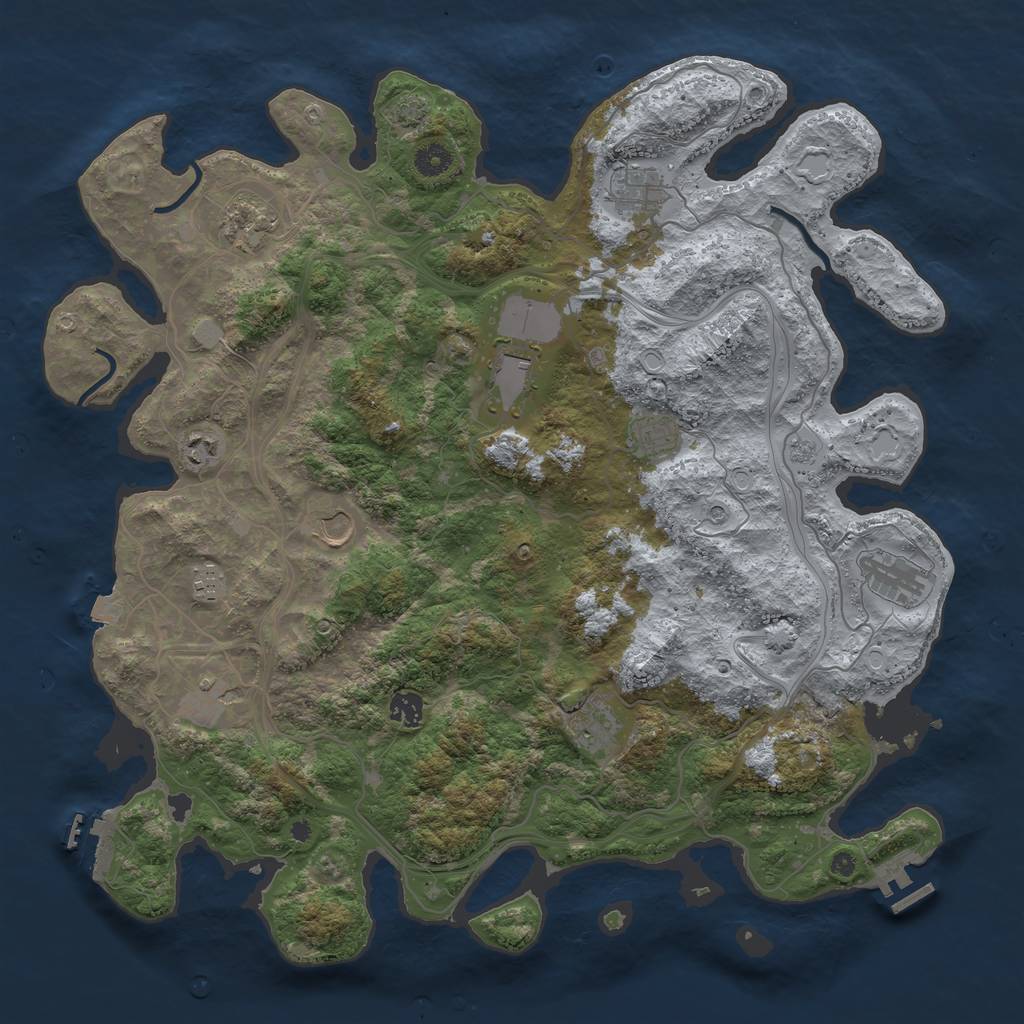 Rust Map: Procedural Map, Size: 4400, Seed: 10820243, 19 Monuments