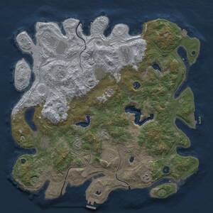 Thumbnail Rust Map: Procedural Map, Size: 4500, Seed: 1349594183, 15 Monuments