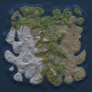 Thumbnail Rust Map: Procedural Map, Size: 3750, Seed: 359510779, 16 Monuments