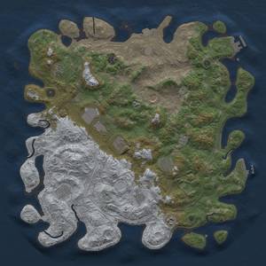 Thumbnail Rust Map: Procedural Map, Size: 4500, Seed: 184, 18 Monuments