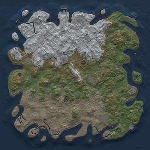 Thumbnail Rust Map: Procedural Map, Size: 4800, Seed: 17762077, 19 Monuments