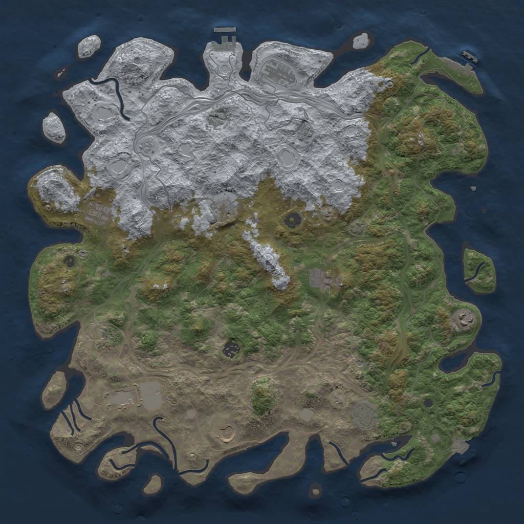 Rust Map: Procedural Map, Size: 4800, Seed: 17762077, 19 Monuments