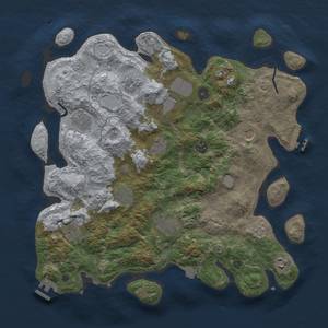 Thumbnail Rust Map: Procedural Map, Size: 4000, Seed: 223738489, 19 Monuments