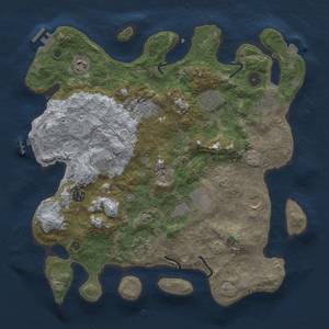 Thumbnail Rust Map: Procedural Map, Size: 3810, Seed: 3486489, 18 Monuments