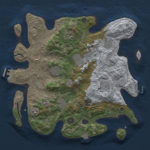 Thumbnail Rust Map: Procedural Map, Size: 3500, Seed: 684026651, 17 Monuments