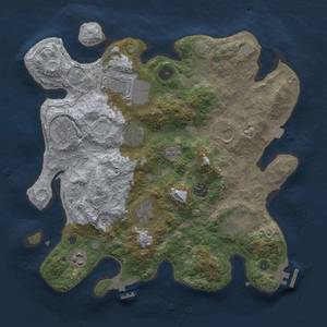 Thumbnail Rust Map: Procedural Map, Size: 3500, Seed: 290247076, 17 Monuments