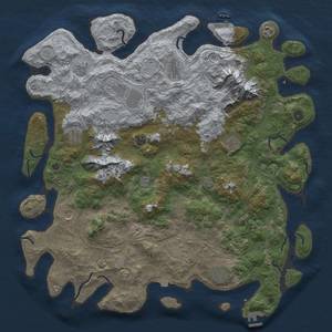 Thumbnail Rust Map: Procedural Map, Size: 5000, Seed: 40716368, 19 Monuments