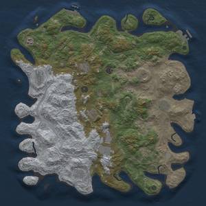 Thumbnail Rust Map: Procedural Map, Size: 4500, Seed: 199887, 19 Monuments