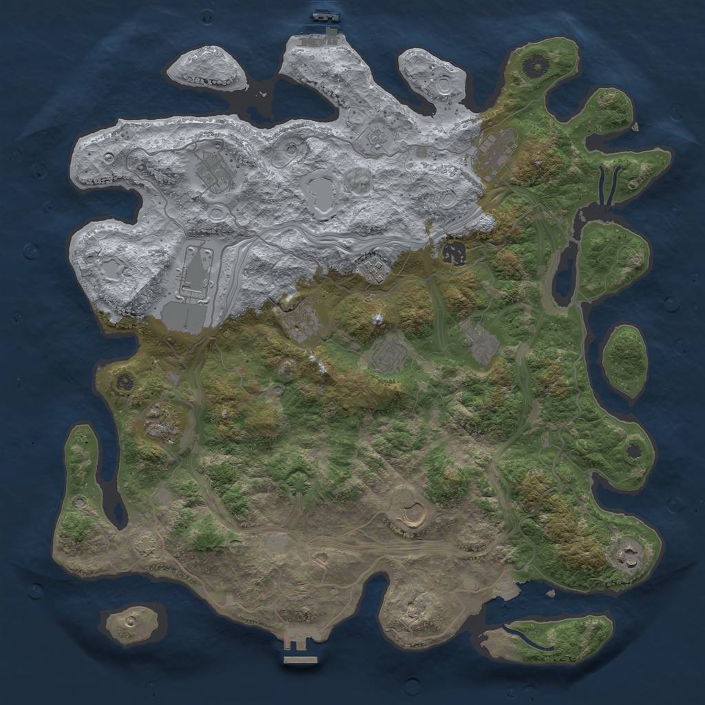 Rust Map: Procedural Map, Size: 4250, Seed: 2110256657, 19 Monuments