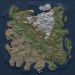 Thumbnail Rust Map: Procedural Map, Size: 4500, Seed: 1329760313, 19 Monuments