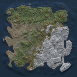 Thumbnail Rust Map: Procedural Map, Size: 4250, Seed: 481821062, 19 Monuments