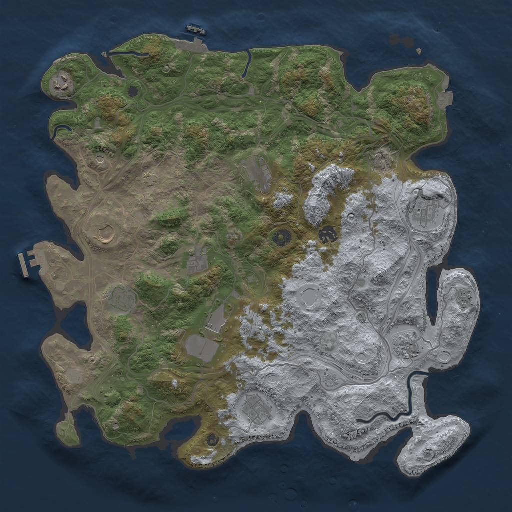 Rust Map: Procedural Map, Size: 4250, Seed: 481821062, 19 Monuments