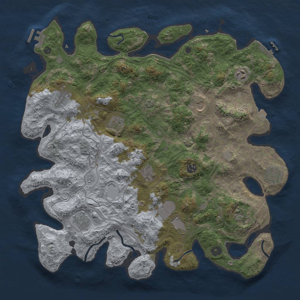 Rust Map: Procedural Map, Size: 4250, Seed: 287629887, 19 Monuments