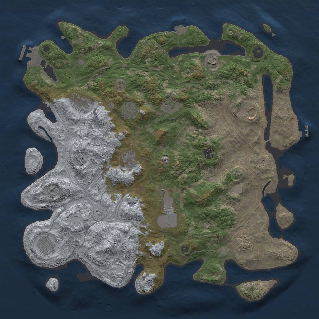 Rust Map: Procedural Map, Size: 4250, Seed: 786879241, 19 Monuments