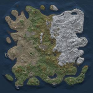 Thumbnail Rust Map: Procedural Map, Size: 4500, Seed: 1189197538, 19 Monuments