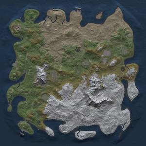 Thumbnail Rust Map: Procedural Map, Size: 5000, Seed: 35786747, 19 Monuments