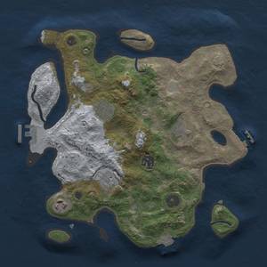 Thumbnail Rust Map: Procedural Map, Size: 3000, Seed: 1296880258, 13 Monuments