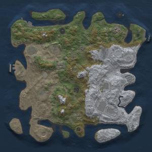 Thumbnail Rust Map: Procedural Map, Size: 4000, Seed: 2016886928, 19 Monuments