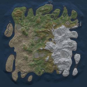 Thumbnail Rust Map: Procedural Map, Size: 4000, Seed: 472600907, 17 Monuments