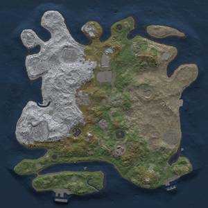 Thumbnail Rust Map: Procedural Map, Size: 3500, Seed: 730659492, 17 Monuments