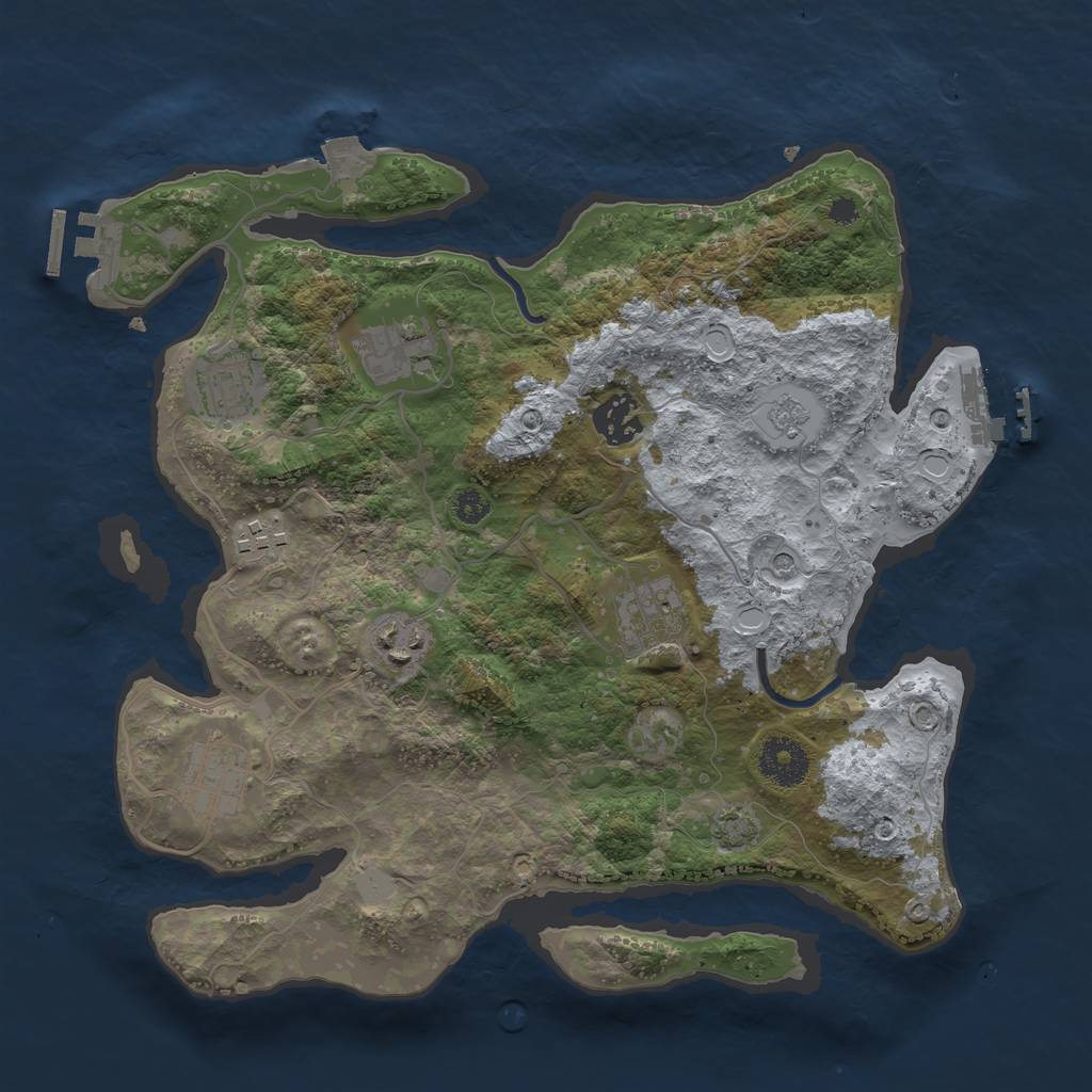 Rust Map: Procedural Map, Size: 3300, Seed: 8012024, 15 Monuments