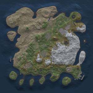 Thumbnail Rust Map: Procedural Map, Size: 3500, Seed: 1814061794, 17 Monuments