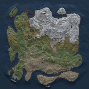 Thumbnail Rust Map: Procedural Map, Size: 3500, Seed: 723685435, 17 Monuments