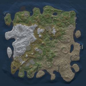 Thumbnail Rust Map: Procedural Map, Size: 4200, Seed: 1960, 19 Monuments