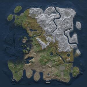 Thumbnail Rust Map: Procedural Map, Size: 4250, Seed: 519115830, 16 Monuments
