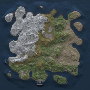 Thumbnail Rust Map: Procedural Map, Size: 3500, Seed: 1429736448, 15 Monuments