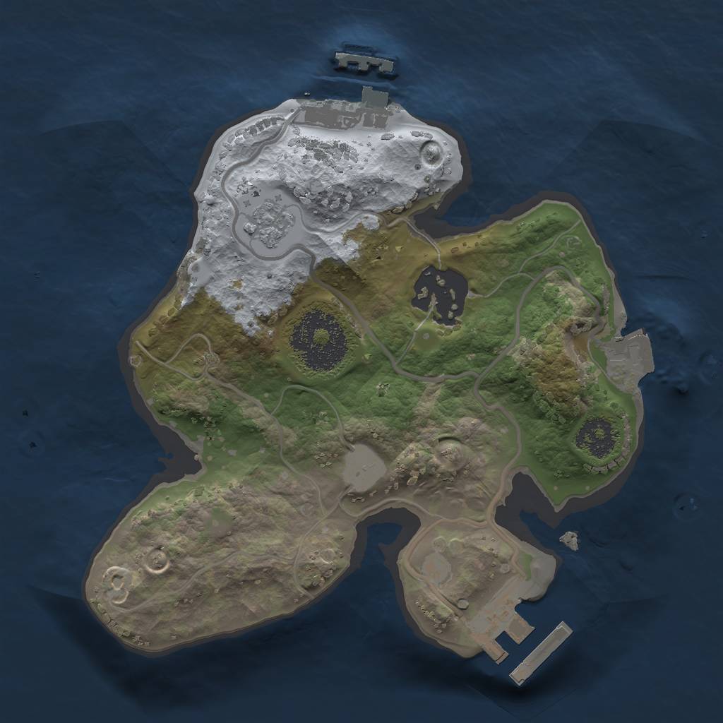 Rust Map: Procedural Map, Size: 1900, Seed: 21674216, 7 Monuments