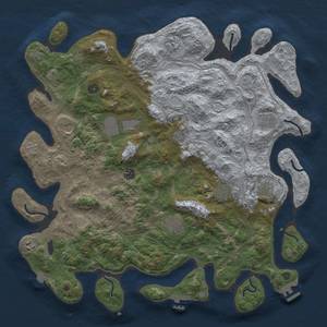 Thumbnail Rust Map: Procedural Map, Size: 4500, Seed: 1485869887, 19 Monuments