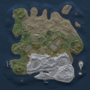 Thumbnail Rust Map: Procedural Map, Size: 3500, Seed: 1422273824, 17 Monuments