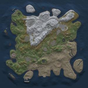 Thumbnail Rust Map: Procedural Map, Size: 3700, Seed: 1325737483, 17 Monuments