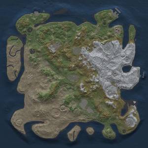 Thumbnail Rust Map: Procedural Map, Size: 4250, Seed: 1685452864, 19 Monuments