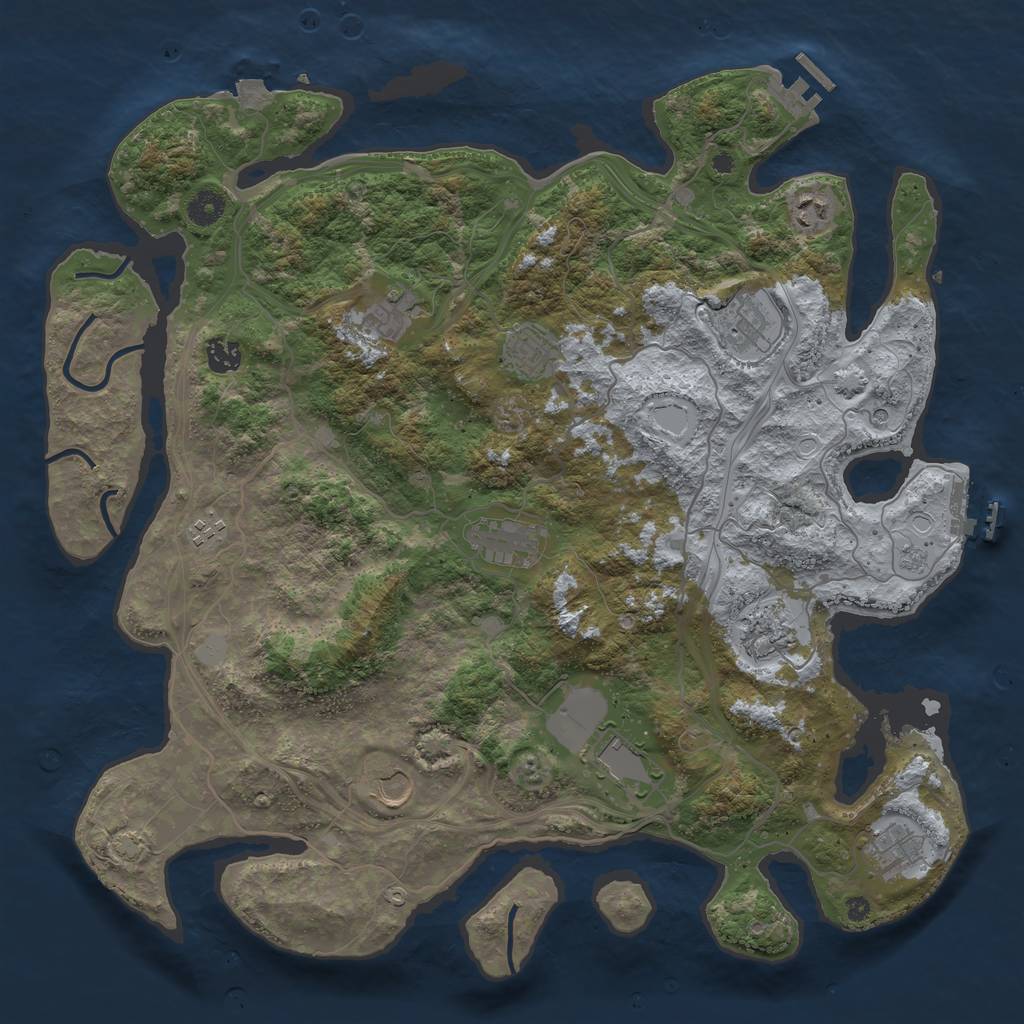 Rust Map: Procedural Map, Size: 4250, Seed: 1685452864, 19 Monuments