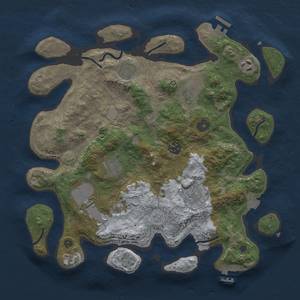 Thumbnail Rust Map: Procedural Map, Size: 3500, Seed: 141481617, 16 Monuments