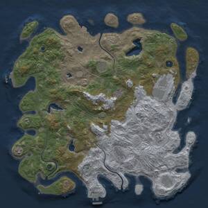 Thumbnail Rust Map: Procedural Map, Size: 4500, Seed: 334145117, 14 Monuments