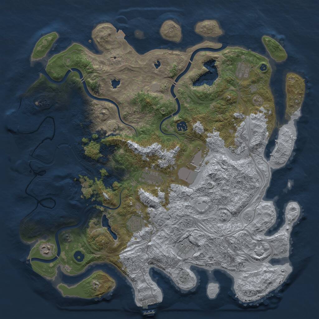 Rust Map: Procedural Map, Size: 4500, Seed: 334145117, 15 Monuments