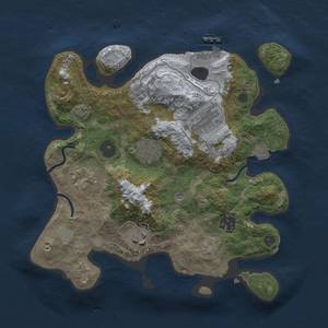 Thumbnail Rust Map: Procedural Map, Size: 3000, Seed: 1193236415, 12 Monuments