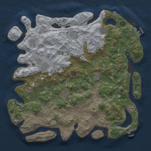 Thumbnail Rust Map: Procedural Map, Size: 4500, Seed: 40512590, 19 Monuments