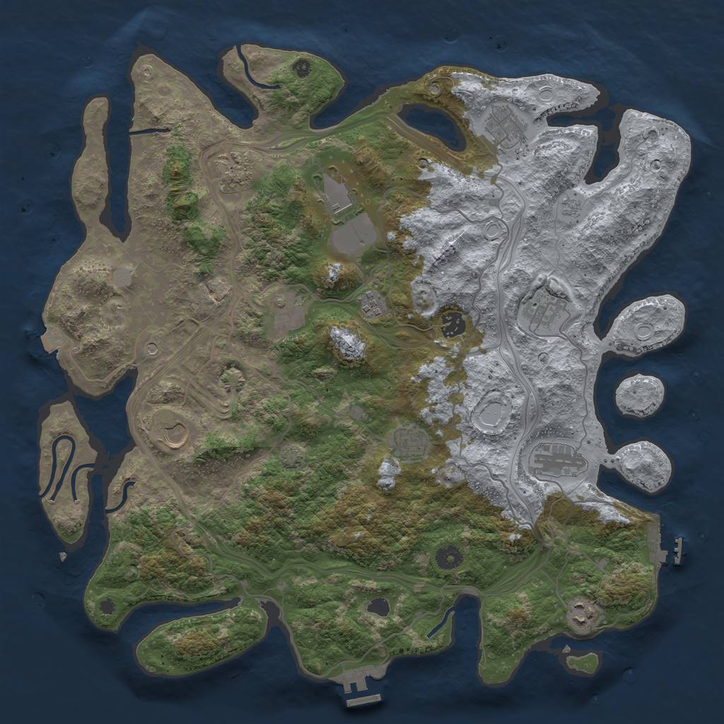 Rust Map: Procedural Map, Size: 4250, Seed: 11243465, 19 Monuments