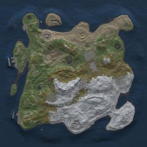 Thumbnail Rust Map: Procedural Map, Size: 3500, Seed: 1881935710, 15 Monuments