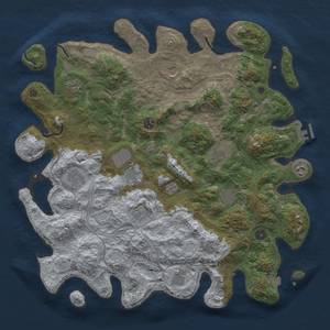 Thumbnail Rust Map: Procedural Map, Size: 4500, Seed: 911459, 18 Monuments