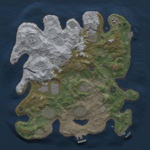 Thumbnail Rust Map: Procedural Map, Size: 3500, Seed: 754314343, 17 Monuments