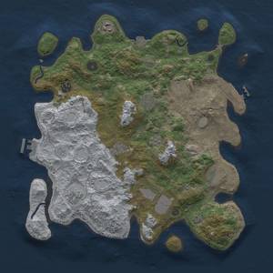 Thumbnail Rust Map: Procedural Map, Size: 3850, Seed: 9511528, 17 Monuments